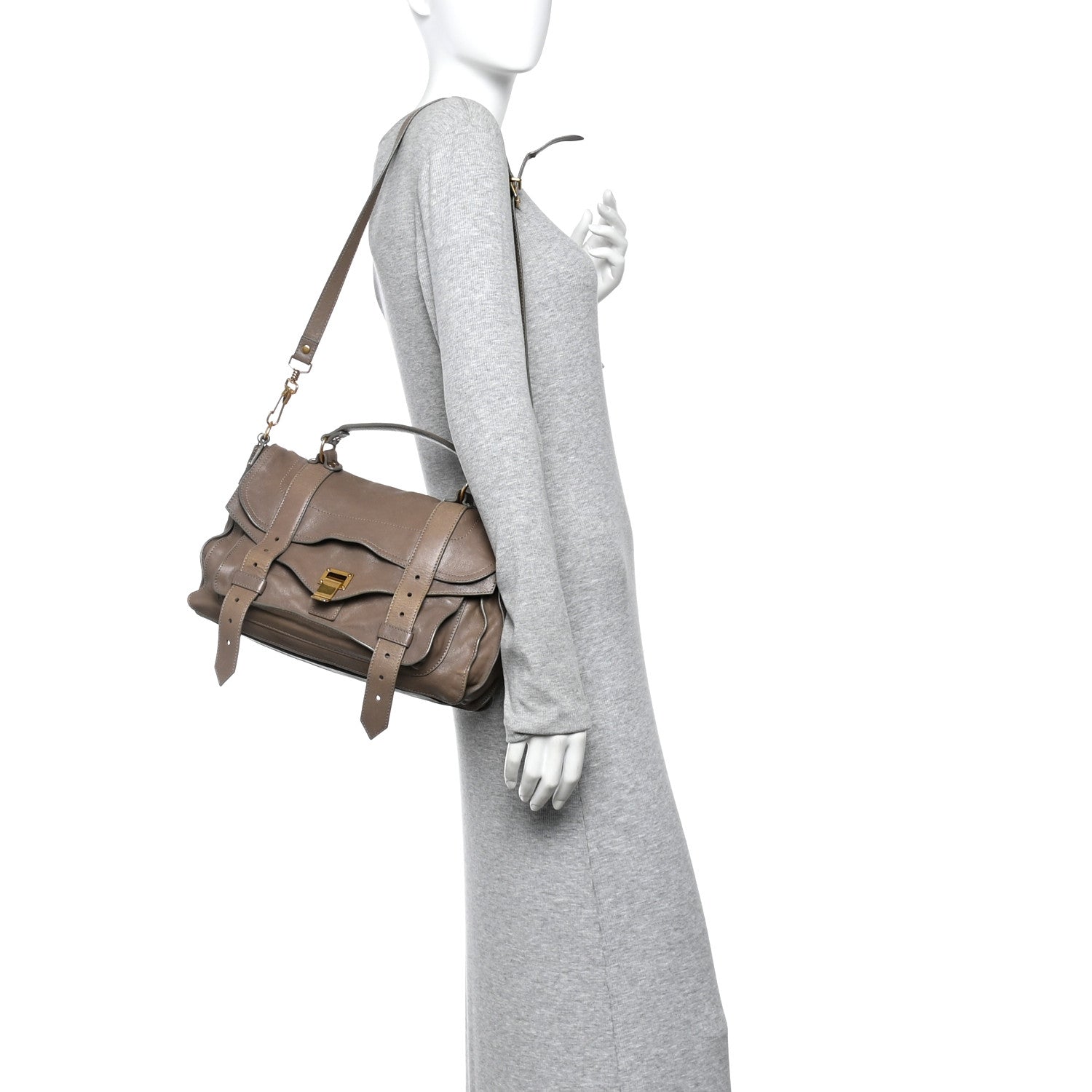 Lambskin PS1 Medium Satchel Smoke