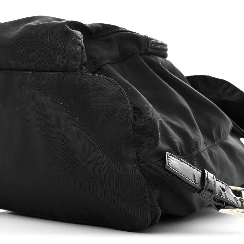 Tessuto Nylon Vela Cinch Backpack Black