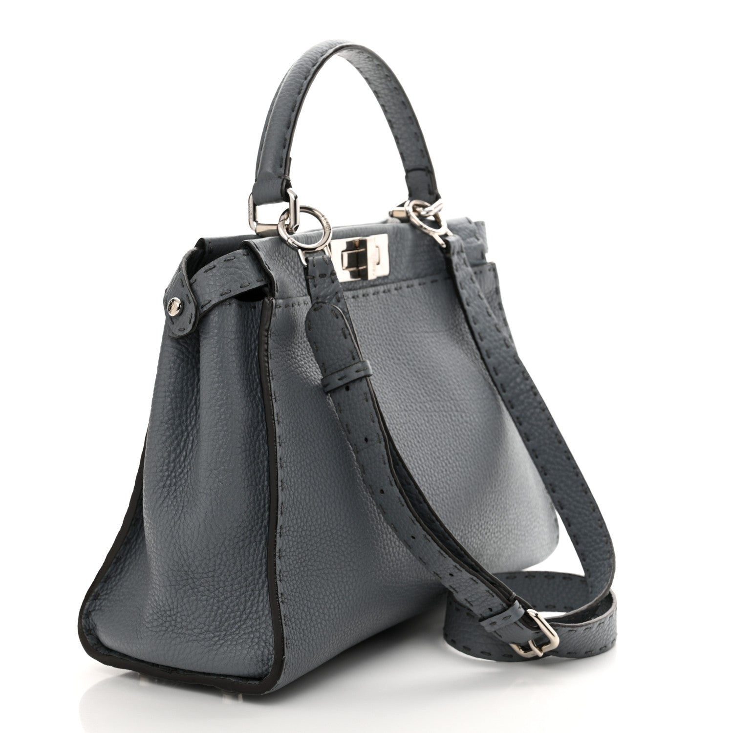 Cuoio Romano Selleria Bi-Color Medium Peekaboo Iconic Satchel Nube Bordeaux