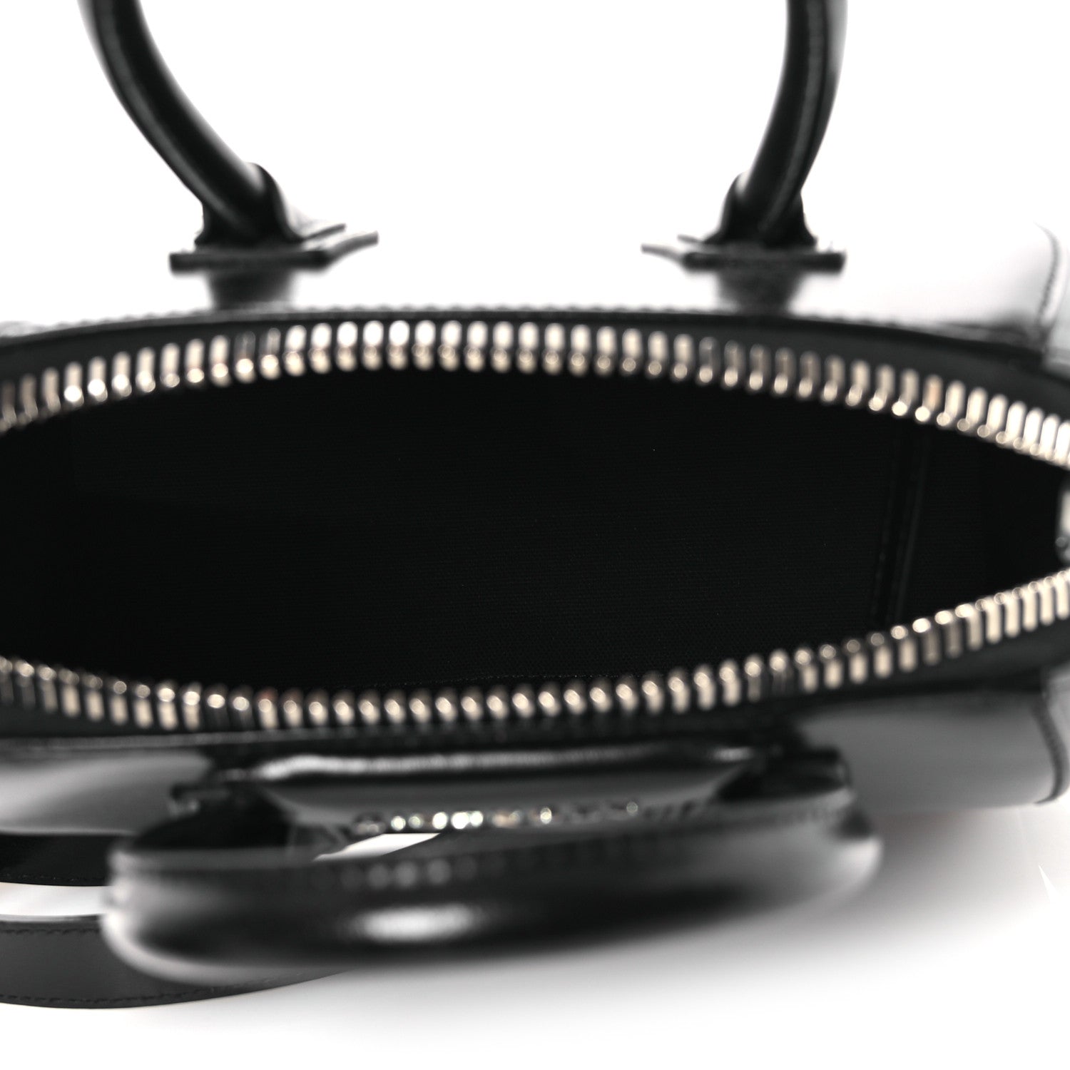 Shiny Lord Calfskin Mini Antigona Black
