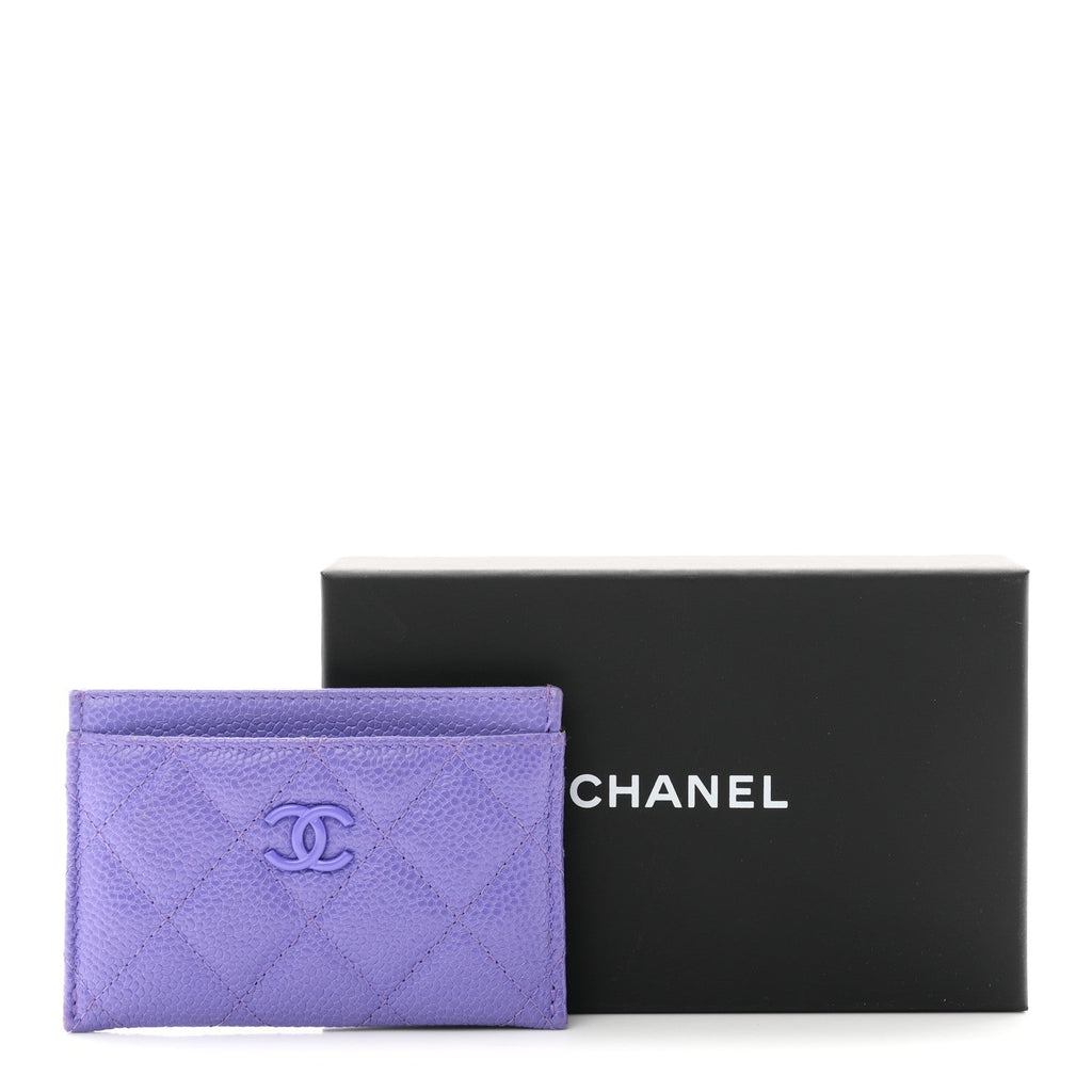 Caviar Quilted Incognito  Holder Purple