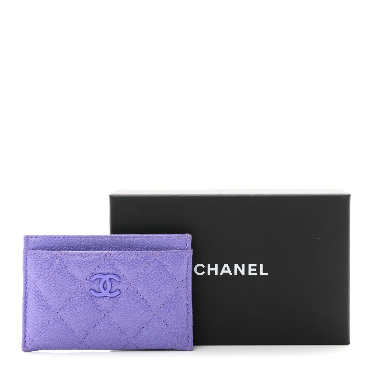 Caviar Quilted Incognito  Holder Purple