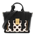 Calf Hair Polka Dot Mini Pashli Satchel Black