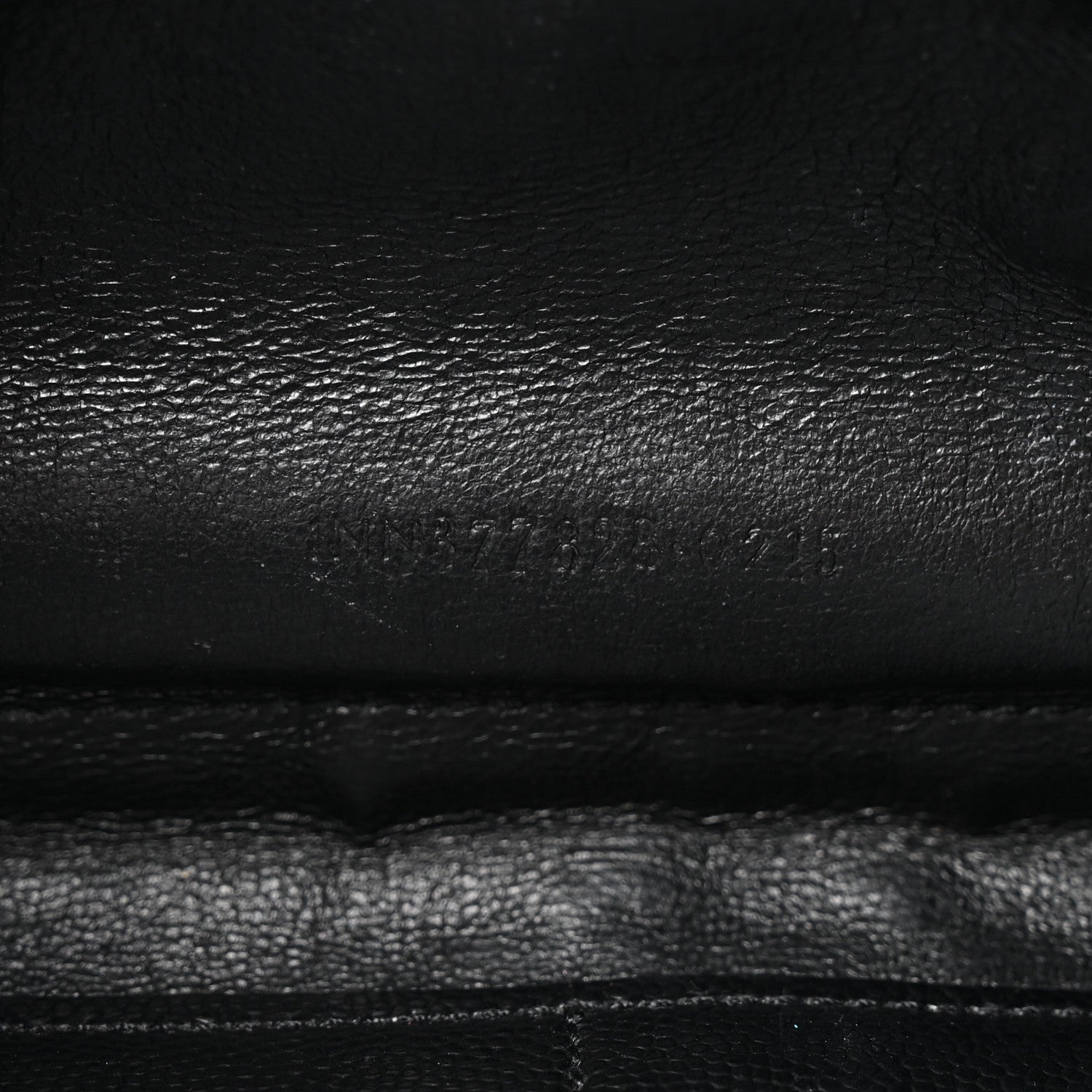 Grain De Poudre Matelasse Chevron Monogram Chain Wallet Black