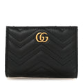 Calfskin Matelasse GG Marmont  Case Wallet Black