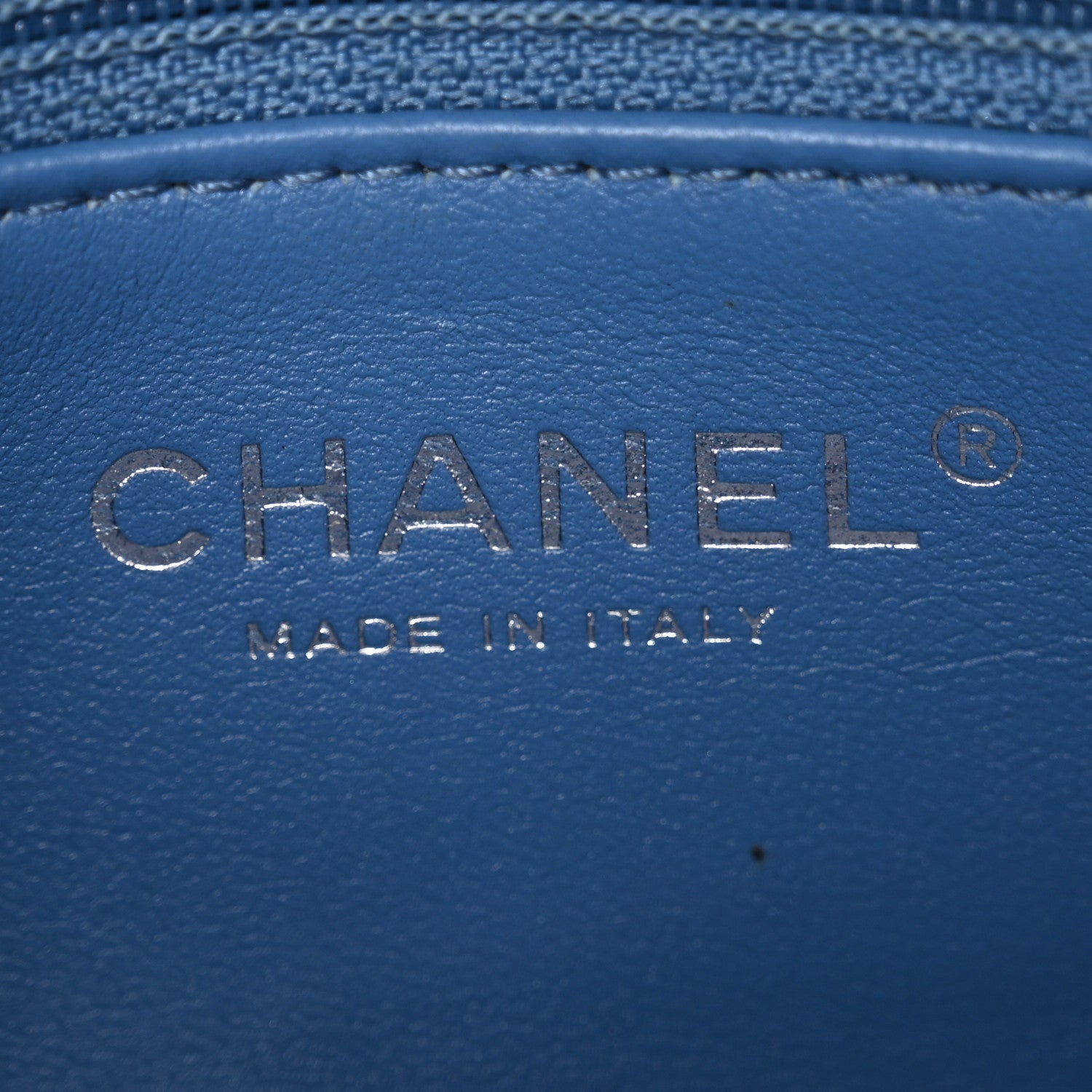 Denim Quilted Camellia Sweetheart Mini Flap Blue