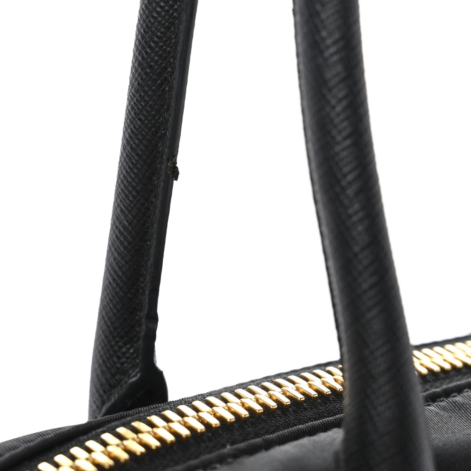 Re-Nylon Saffiano Medium Re-Edition 1978 Two Handle Bag Black