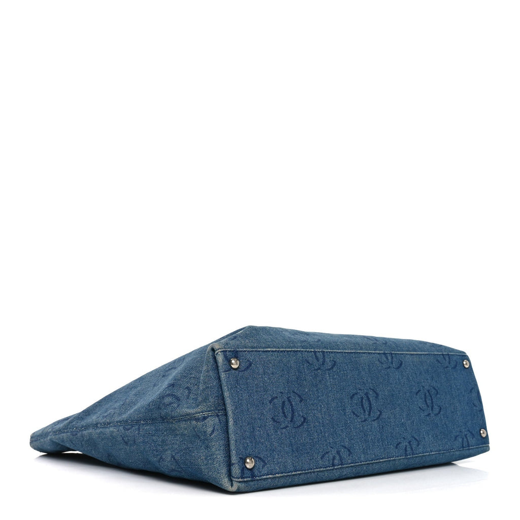 Denim Large CC Tote Dark Navy Blue