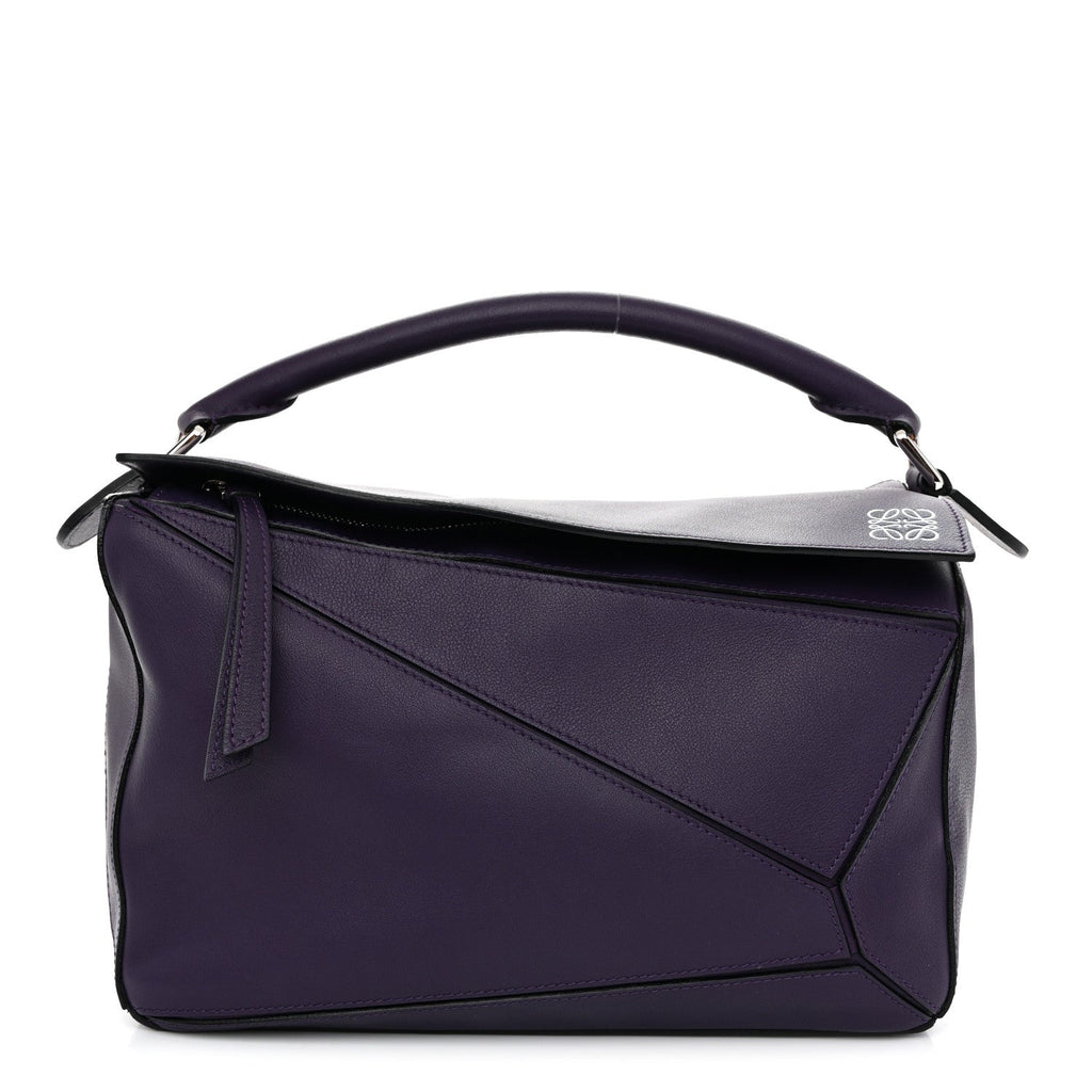 Calfskin Medium Puzzle Bag Purple