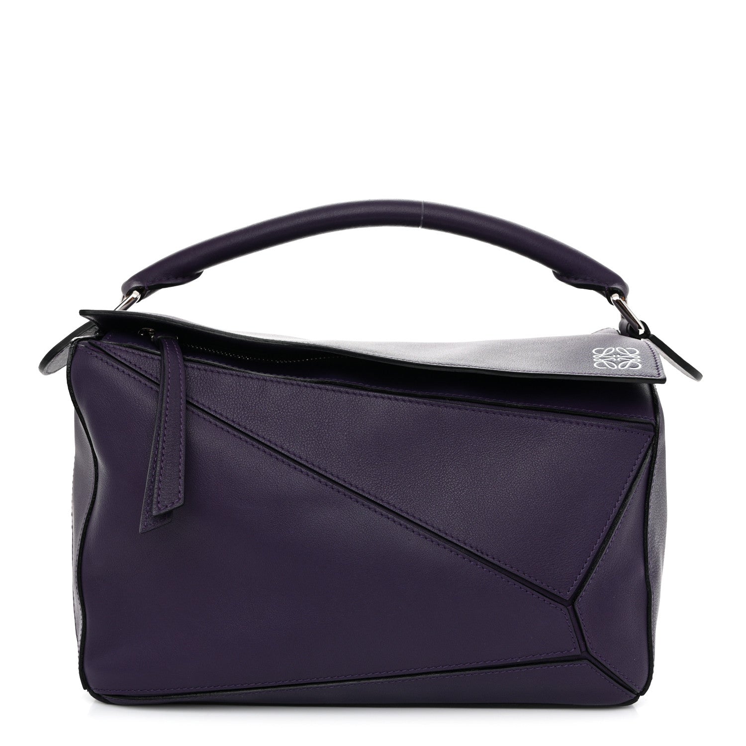 Calfskin Medium Puzzle Bag Purple