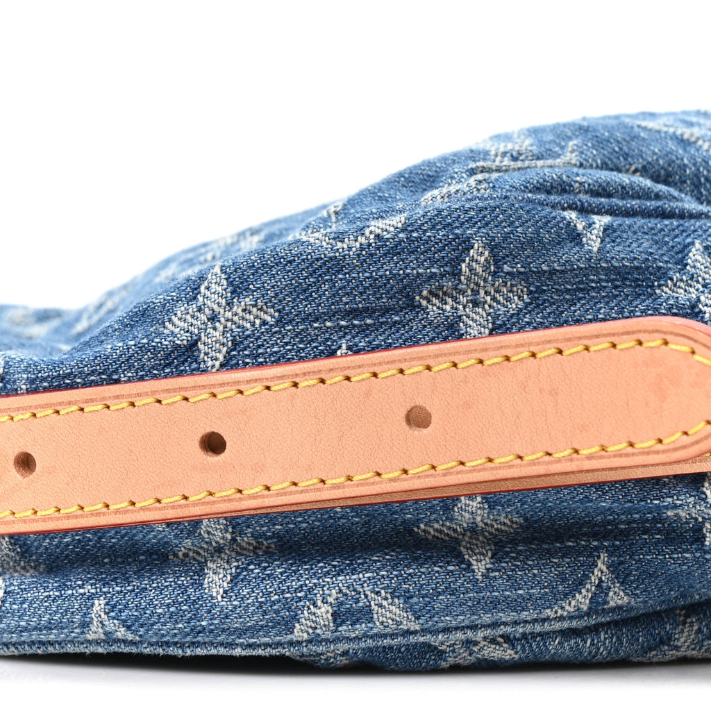 Monogram Denim Croissant MM Blue
