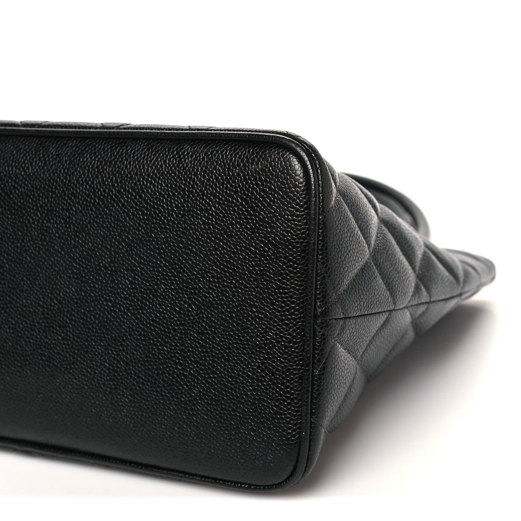 Caviar Quilted Medallion Tote Black