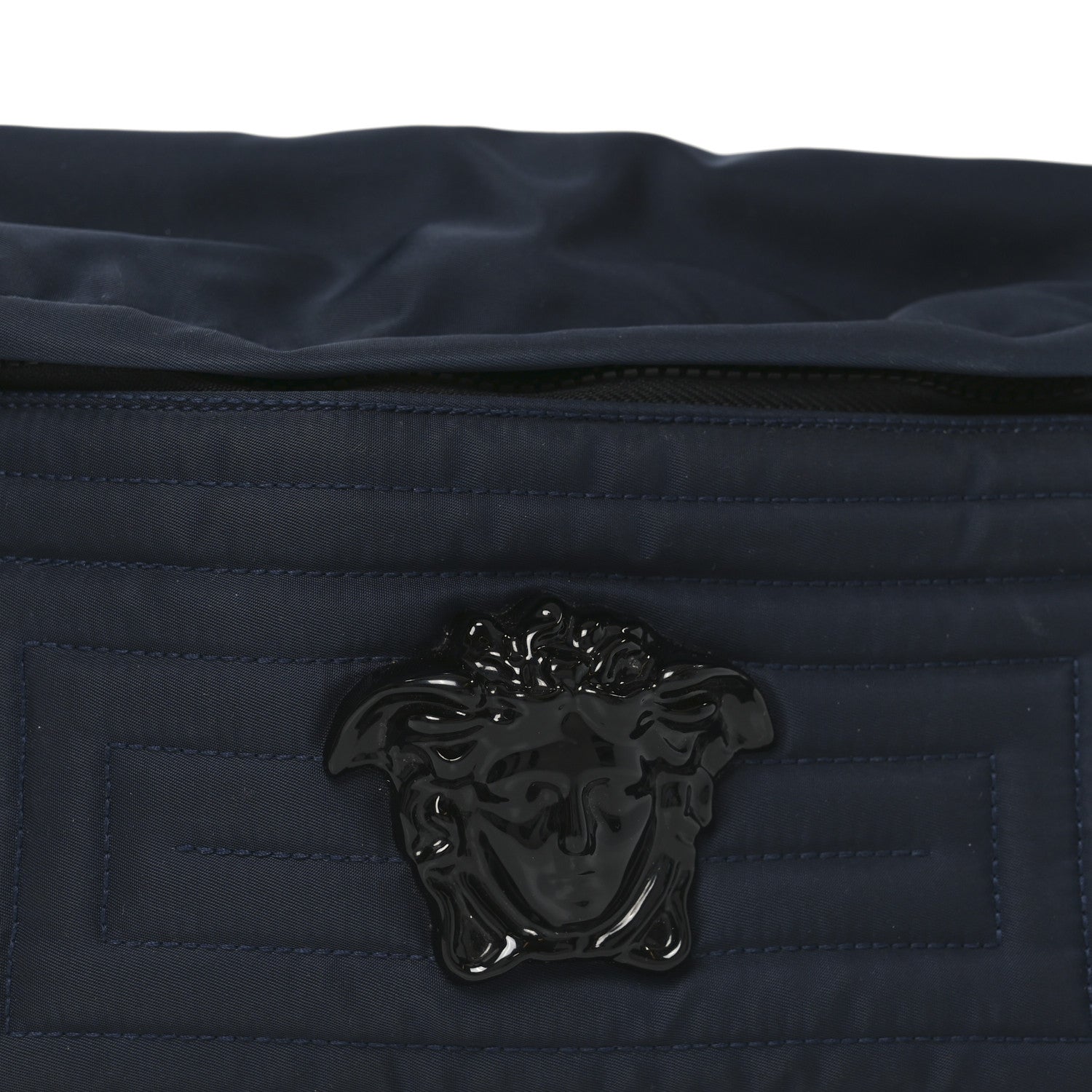 Nylon Palazzo Medusa Belt Bag Navy