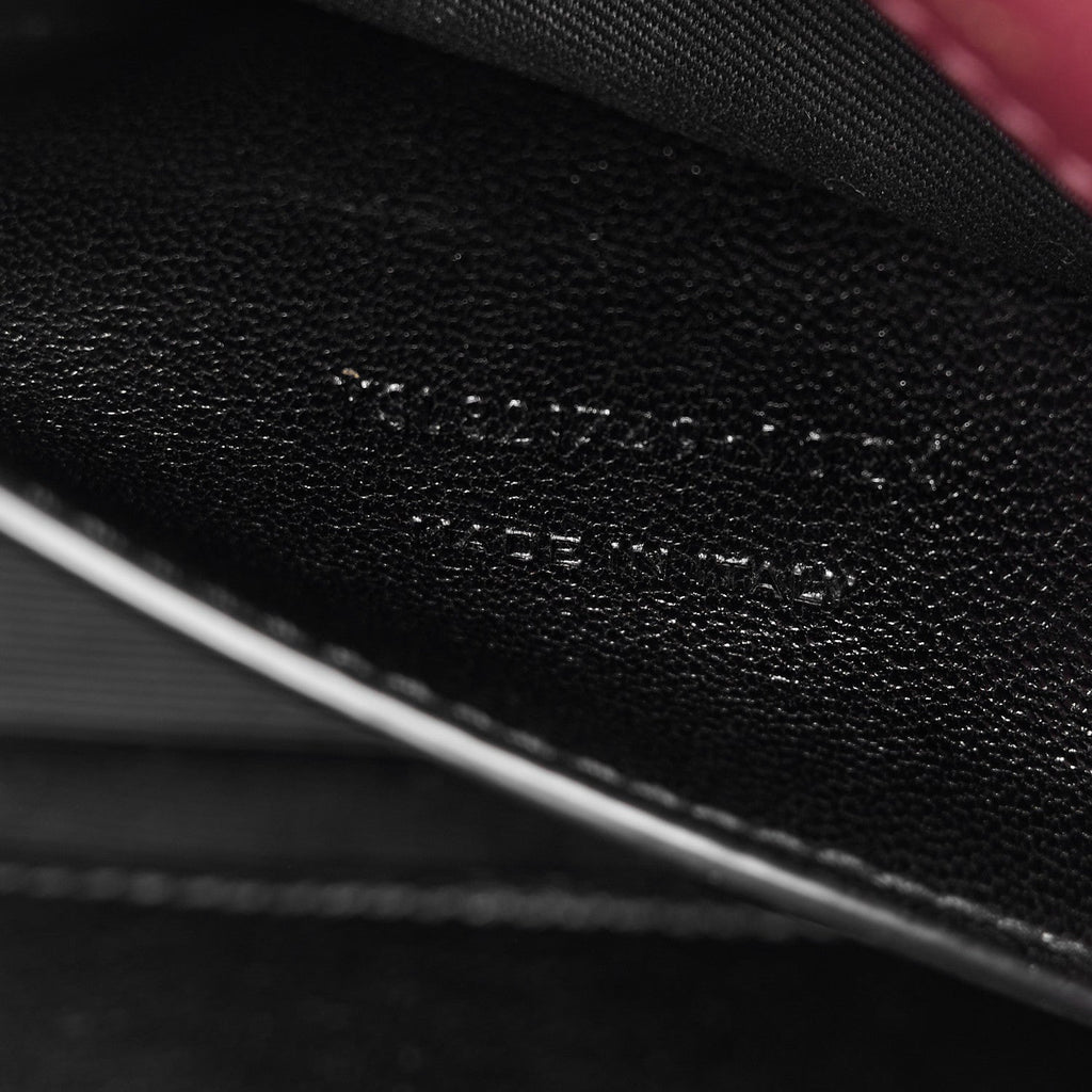 Lambskin Chevron Quilted Mini Loulou Rouge Cabernet