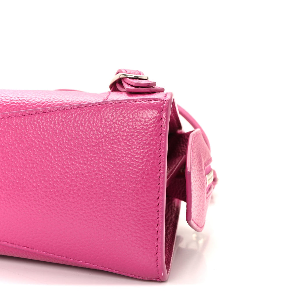 Grained Calfskin Neo Classic Silver Hardware Mini City Fuchsia