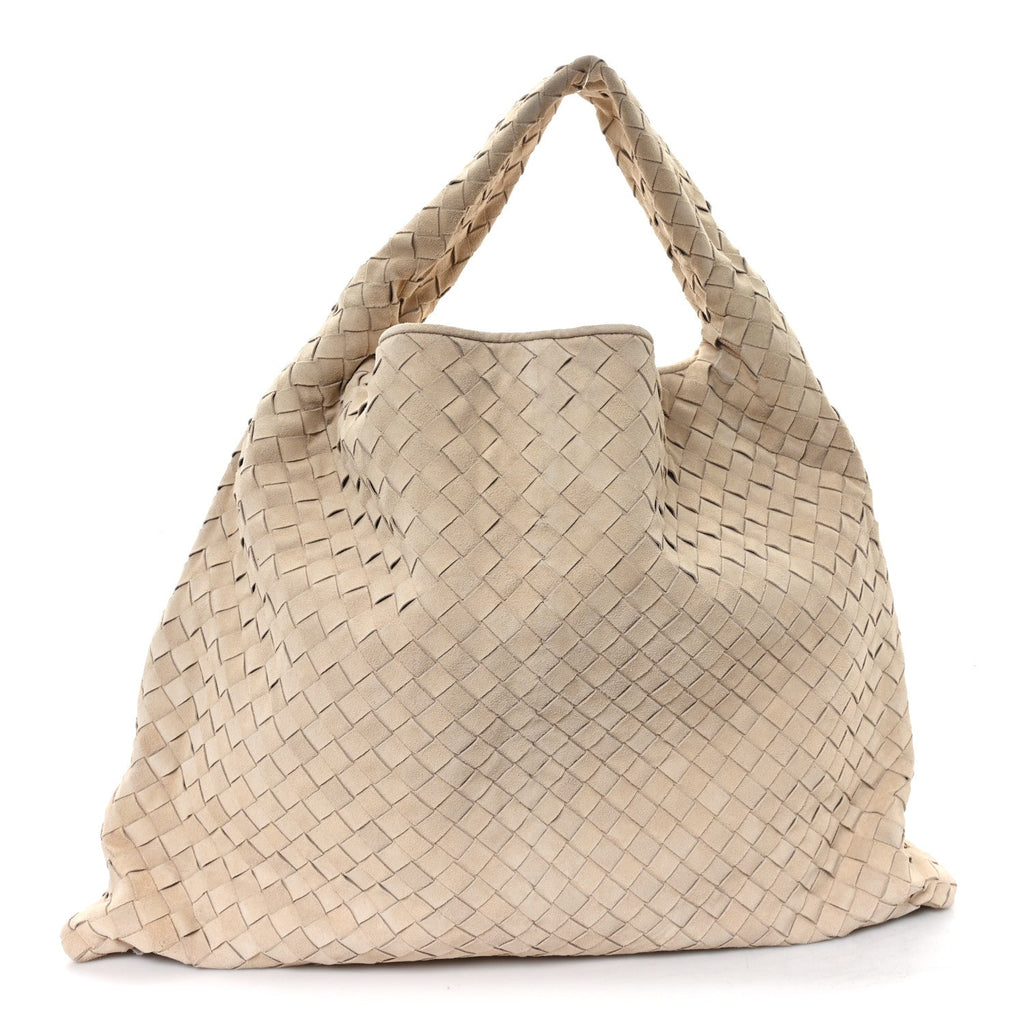 Suede Intrecciato Large Hop Ecru