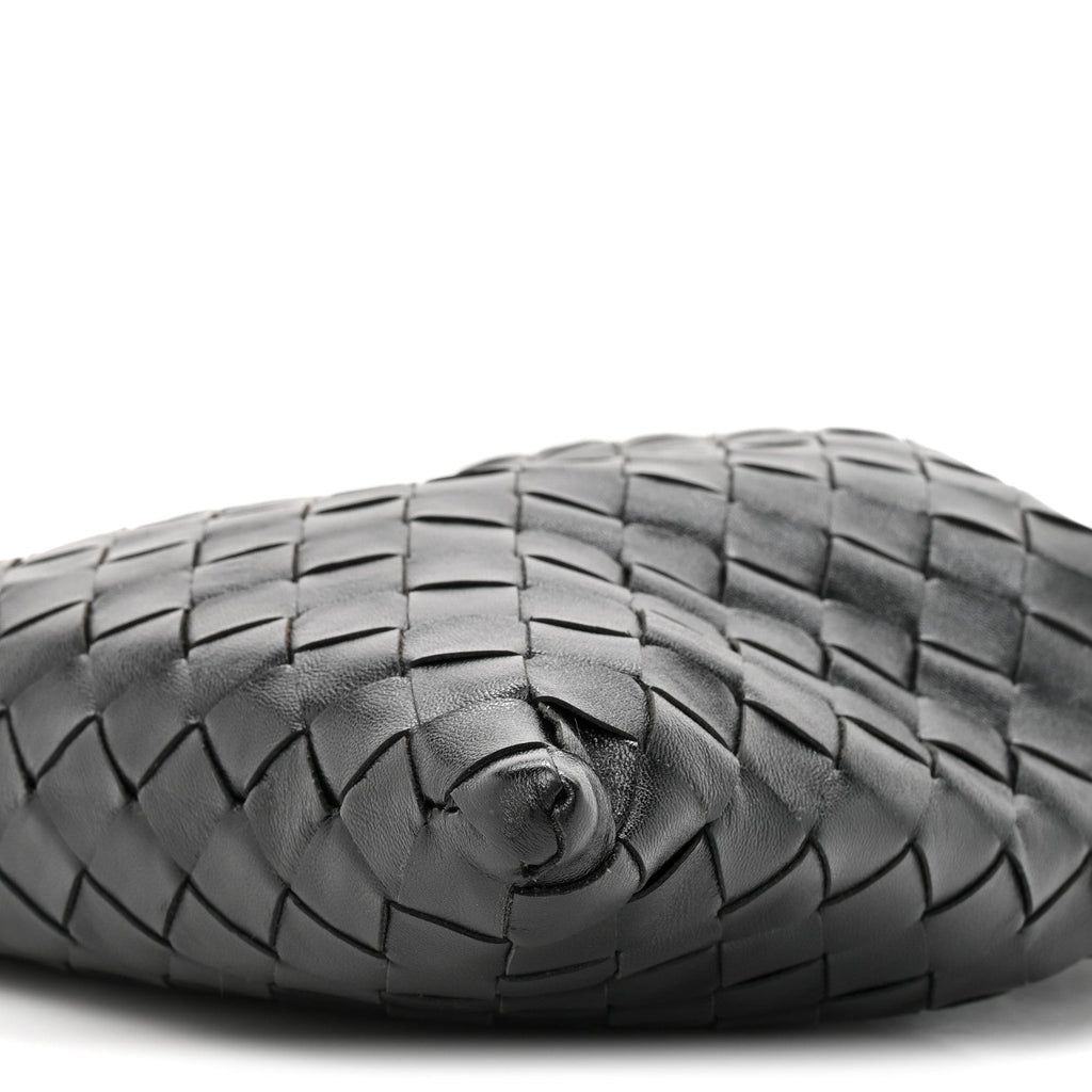 Calfskin Intrecciato Mini Hop Black