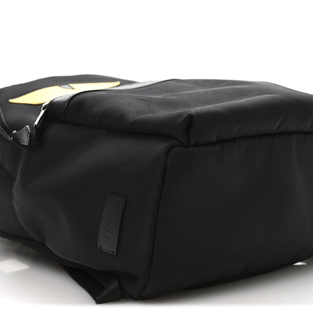 Nylon Vitello Elite Monster Eyes Rounded Backpack Black Yellow