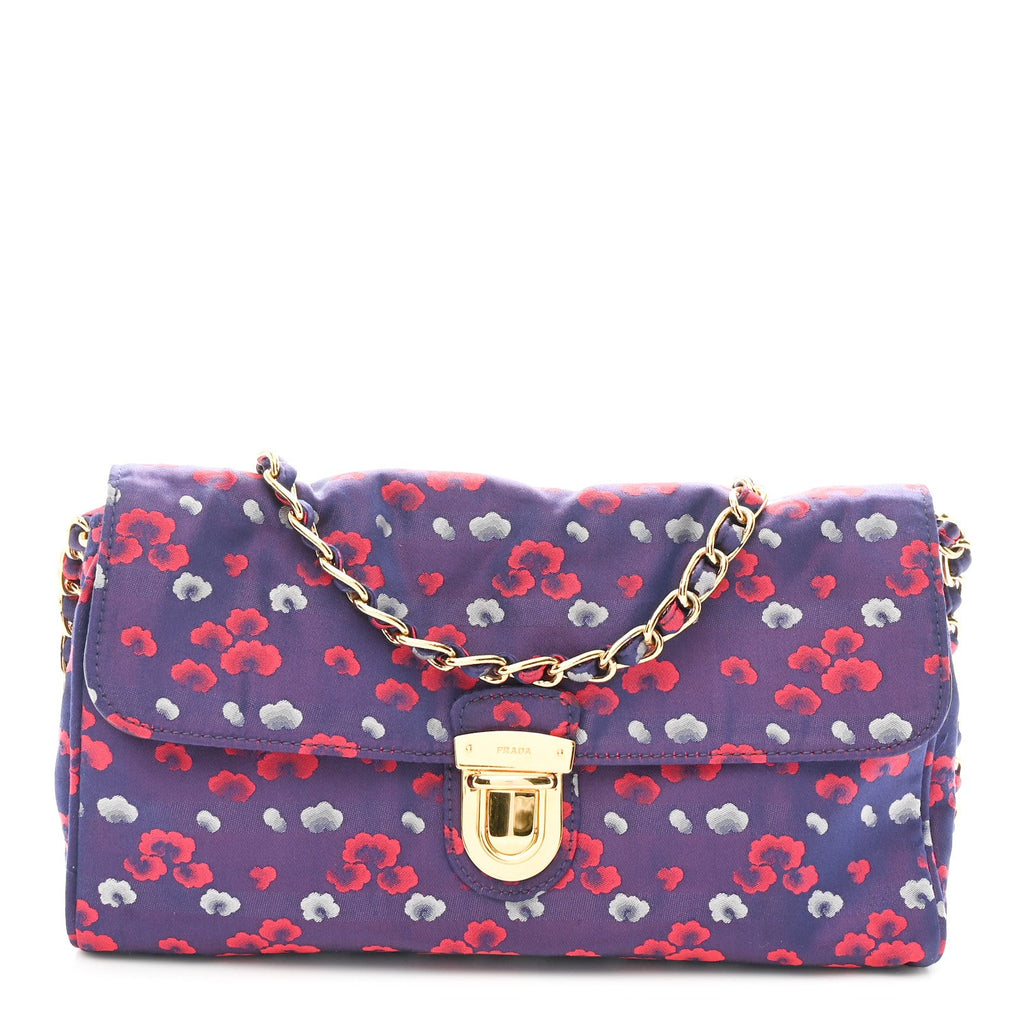 Tessuto Nylon Lurex Embroidered Flap Viola