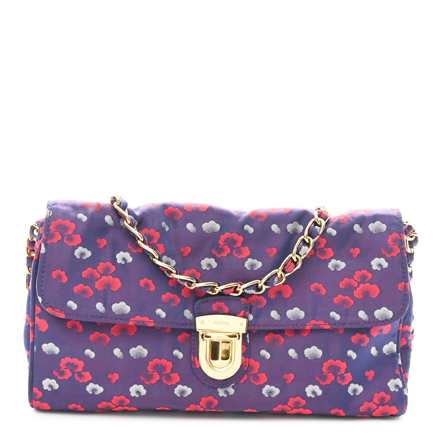 Tessuto Nylon Lurex Embroidered Flap Viola