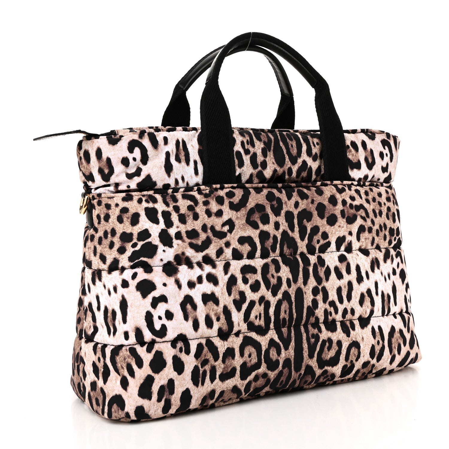 Nylon Leopard Print Changing Bag Brown