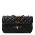 Lambskin Quilted Small CC Chic Flap Black