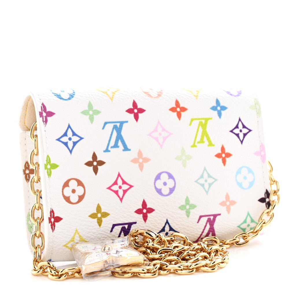 LV X TM Monogram Multicolor Pouch Metis Belt White