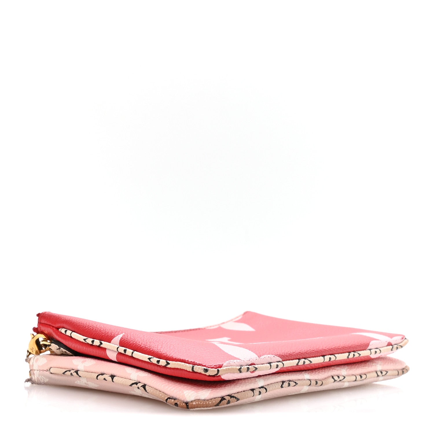Monogram Giant Double Zip Pochette Rouge