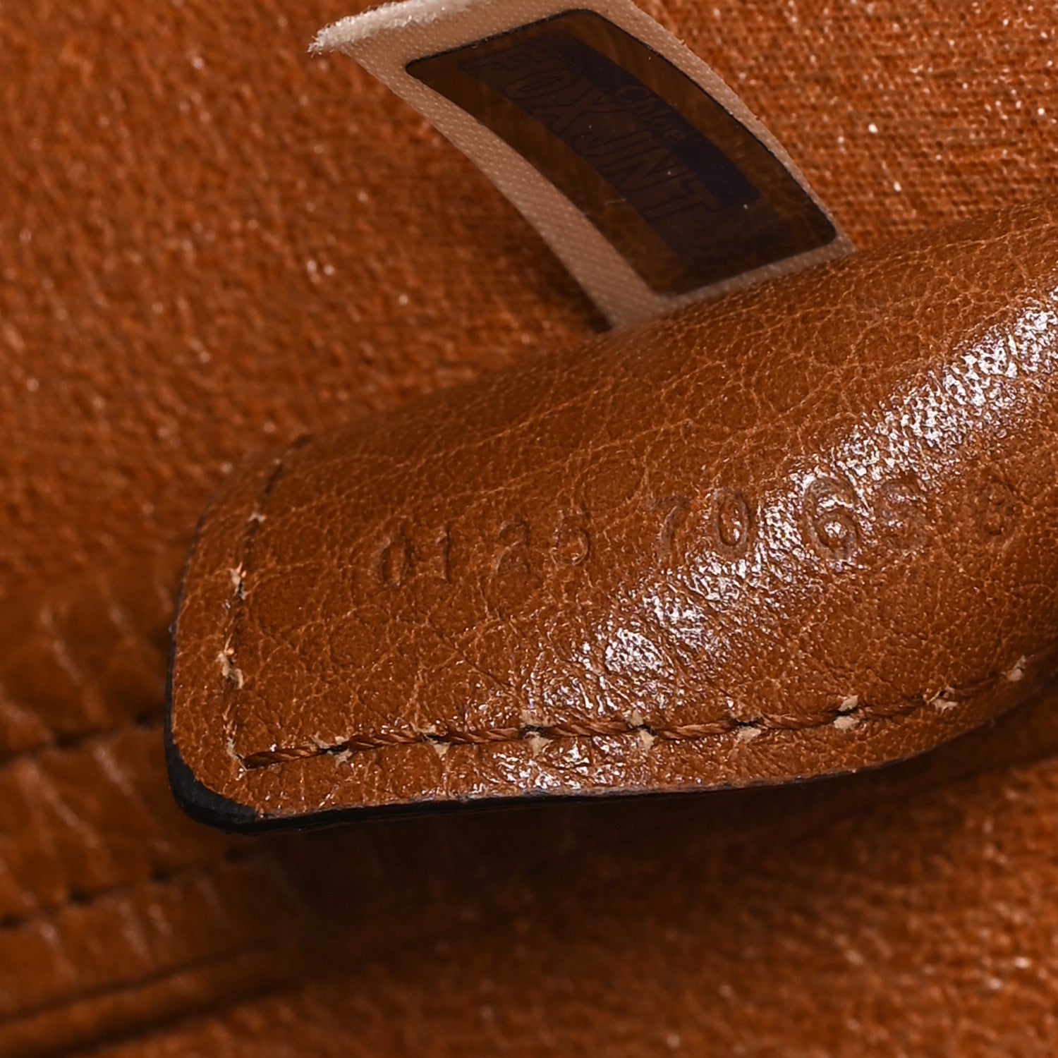 Grained Calfskin Large Spin Tote Clay Brown