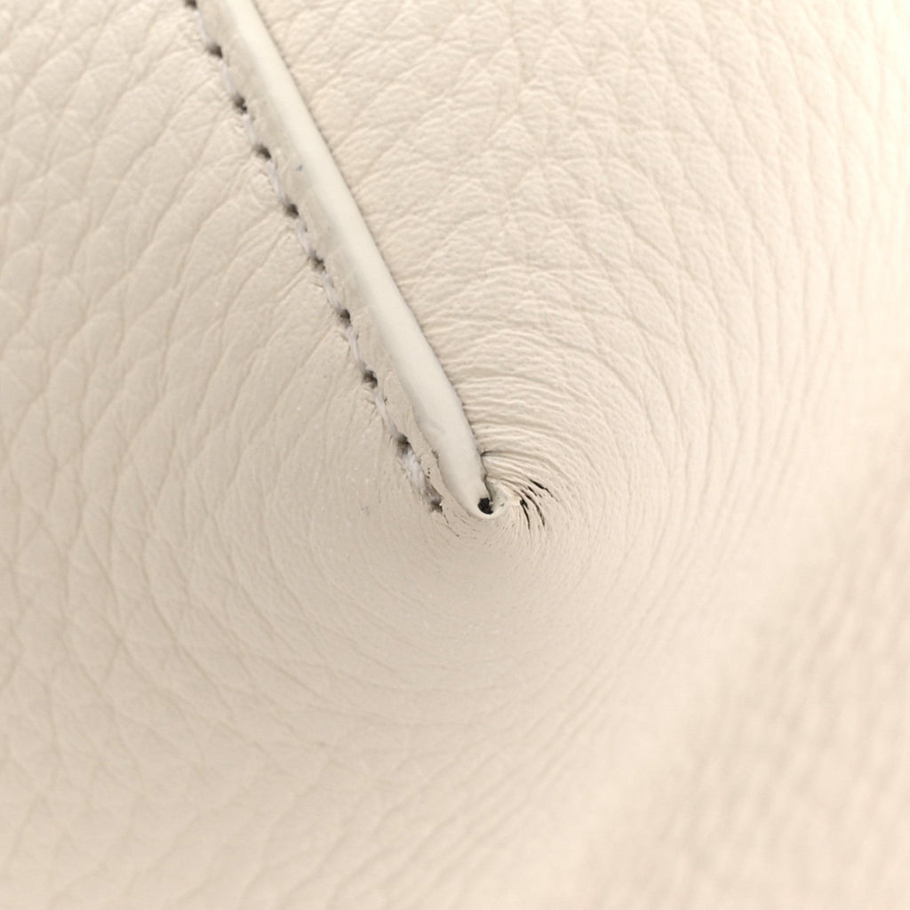 Grained Calfskin Medium N/S Park Tote Ivory