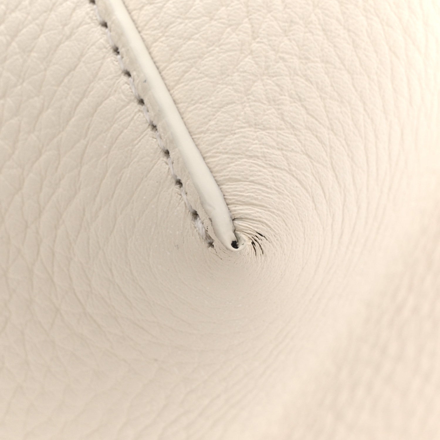 Grained Calfskin Medium N/S Park Tote Ivory