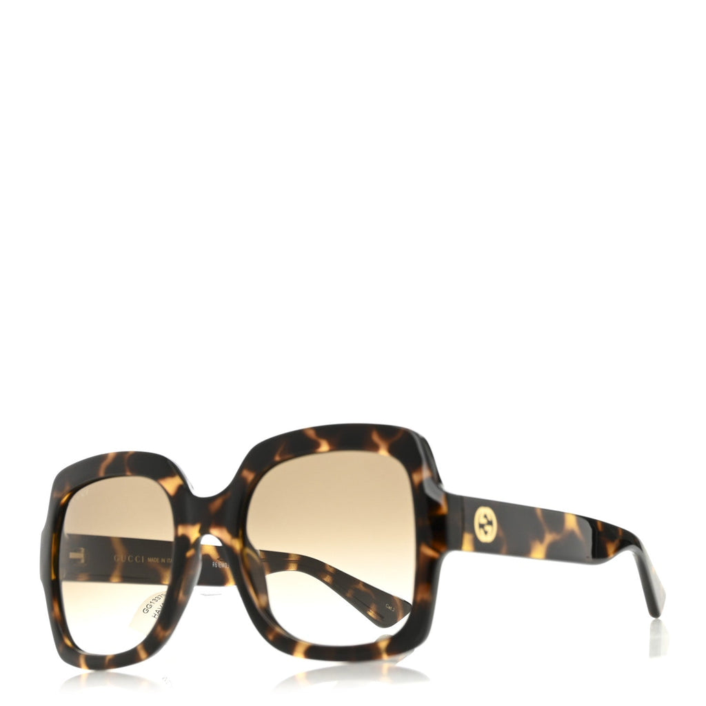Acetate Square Frame Sunglasses GG1337S Havana