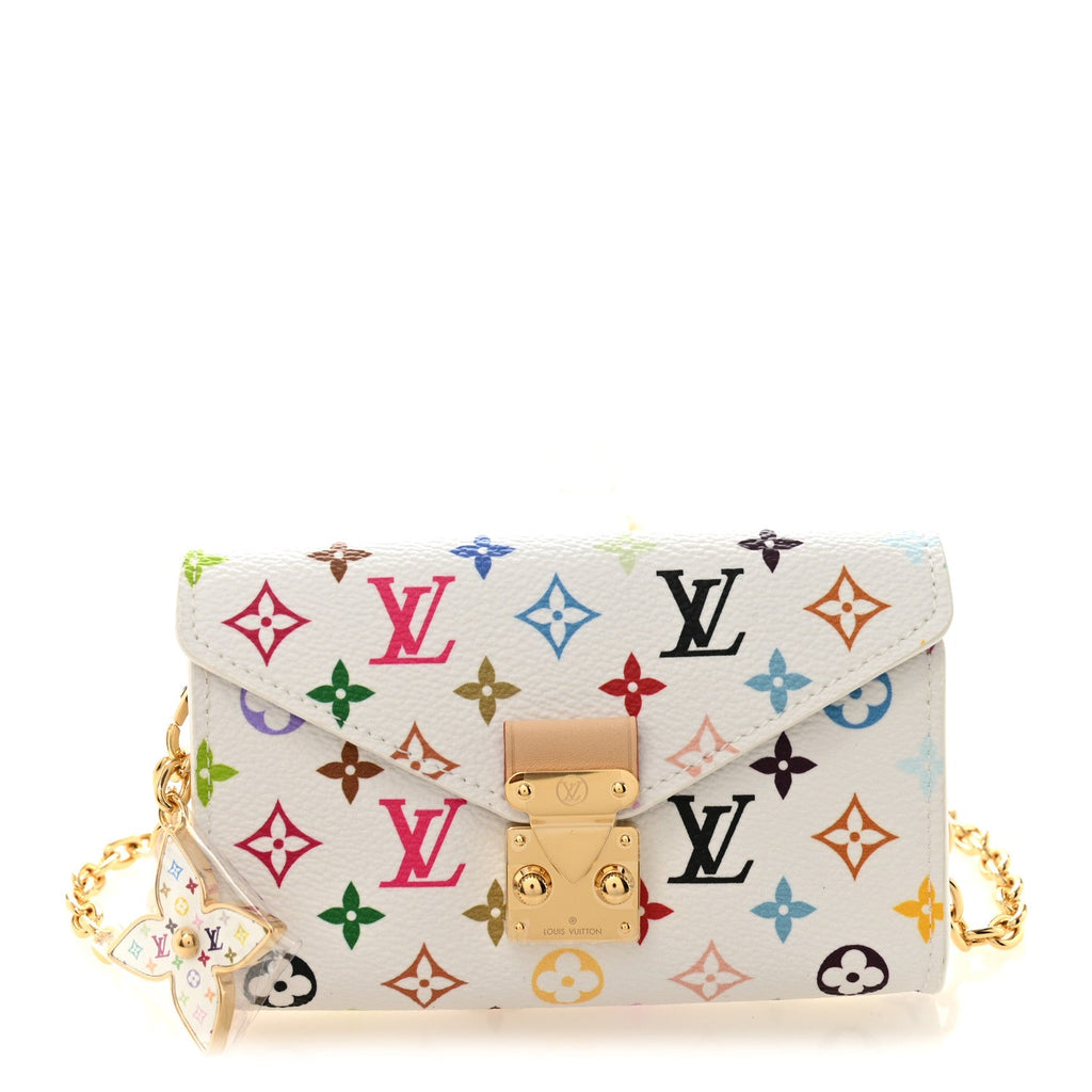LV X TM Monogram Multicolor Pouch Metis Belt White