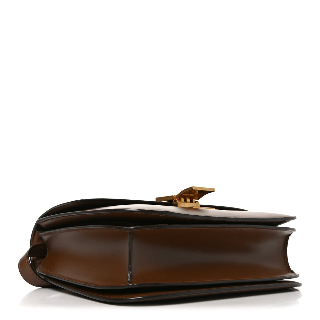 Box Calfskin Medium Classic Box Flap Bag Camel