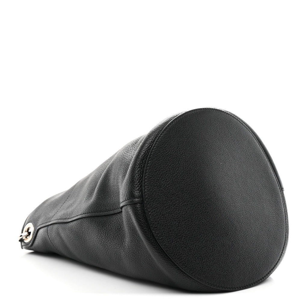 Vitello Daino Bucket Bag Black