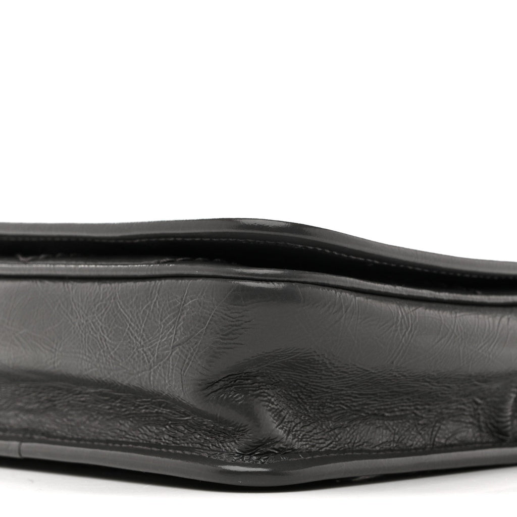 Crinkled Calfskin Matelasse Monogram Niki Chain Wallet Storm
