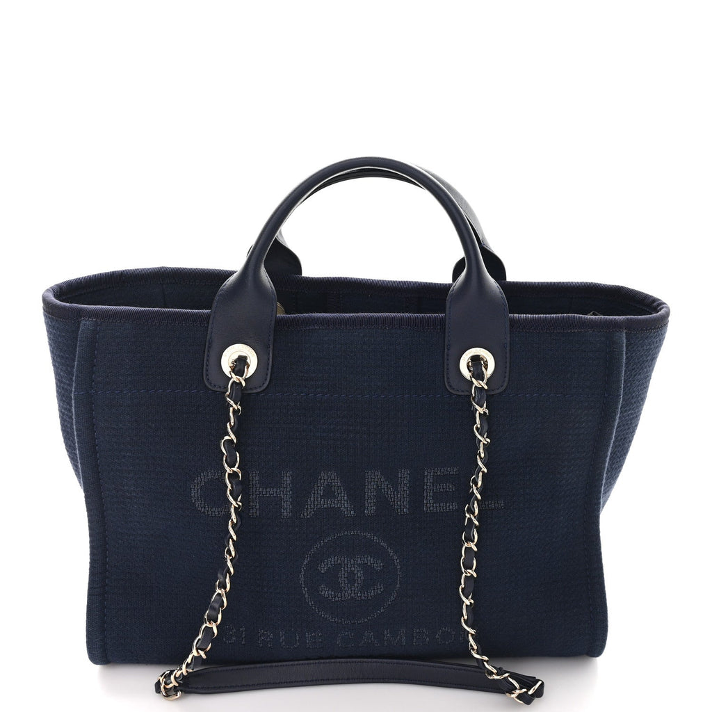 Mixed Fibers Small Deauville Tote Navy
