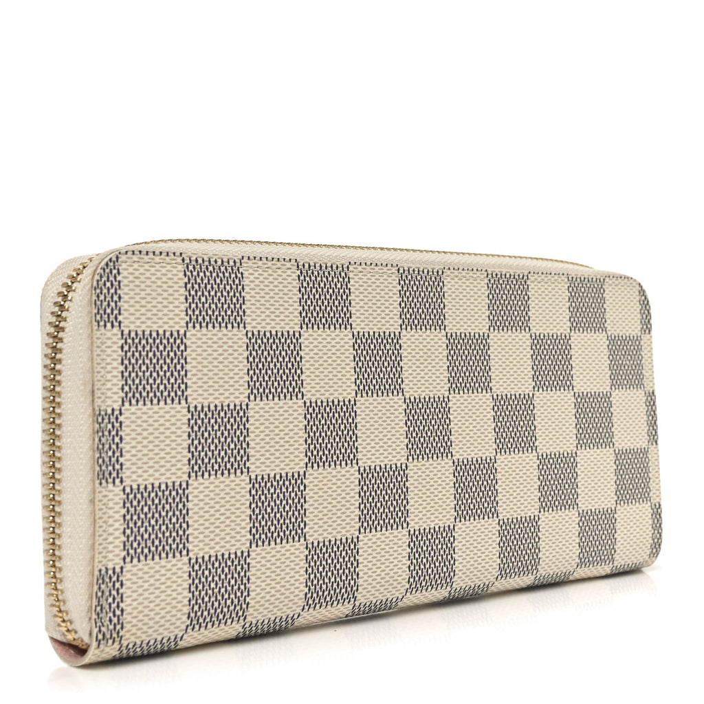 Damier Azur Clemence Wallet Rose Ballerine