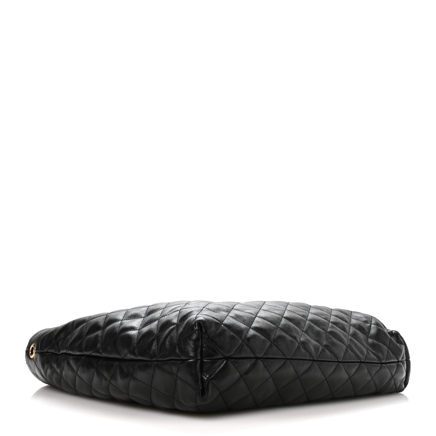 Lambskin Quilted Maxi Icare Shopping Tote Black