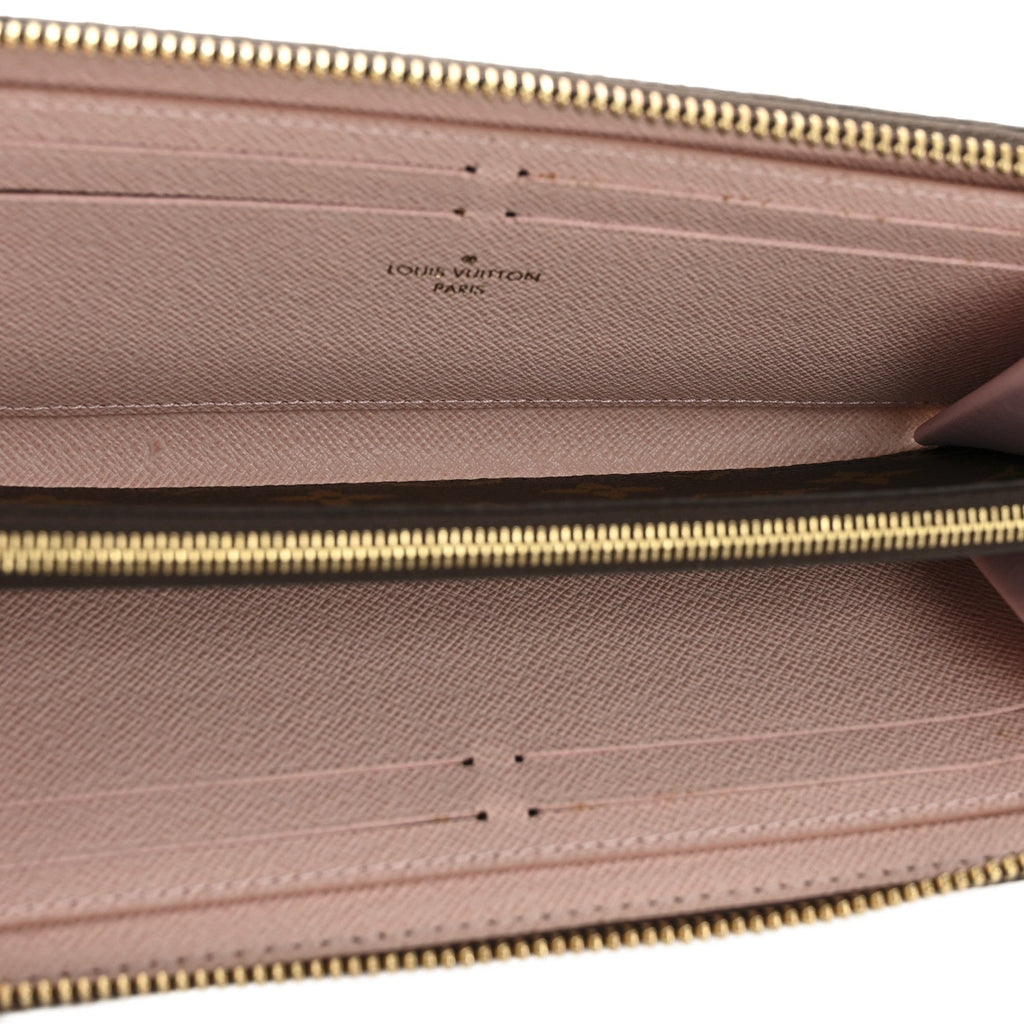 Monogram Clemence Wallet Rose Ballerine