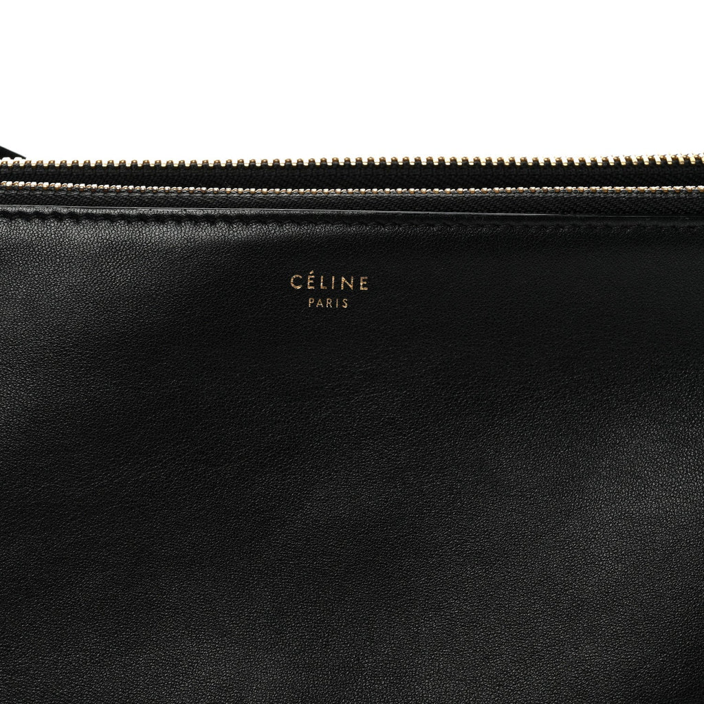 Lambskin Large Trio Crossbody Bag Black