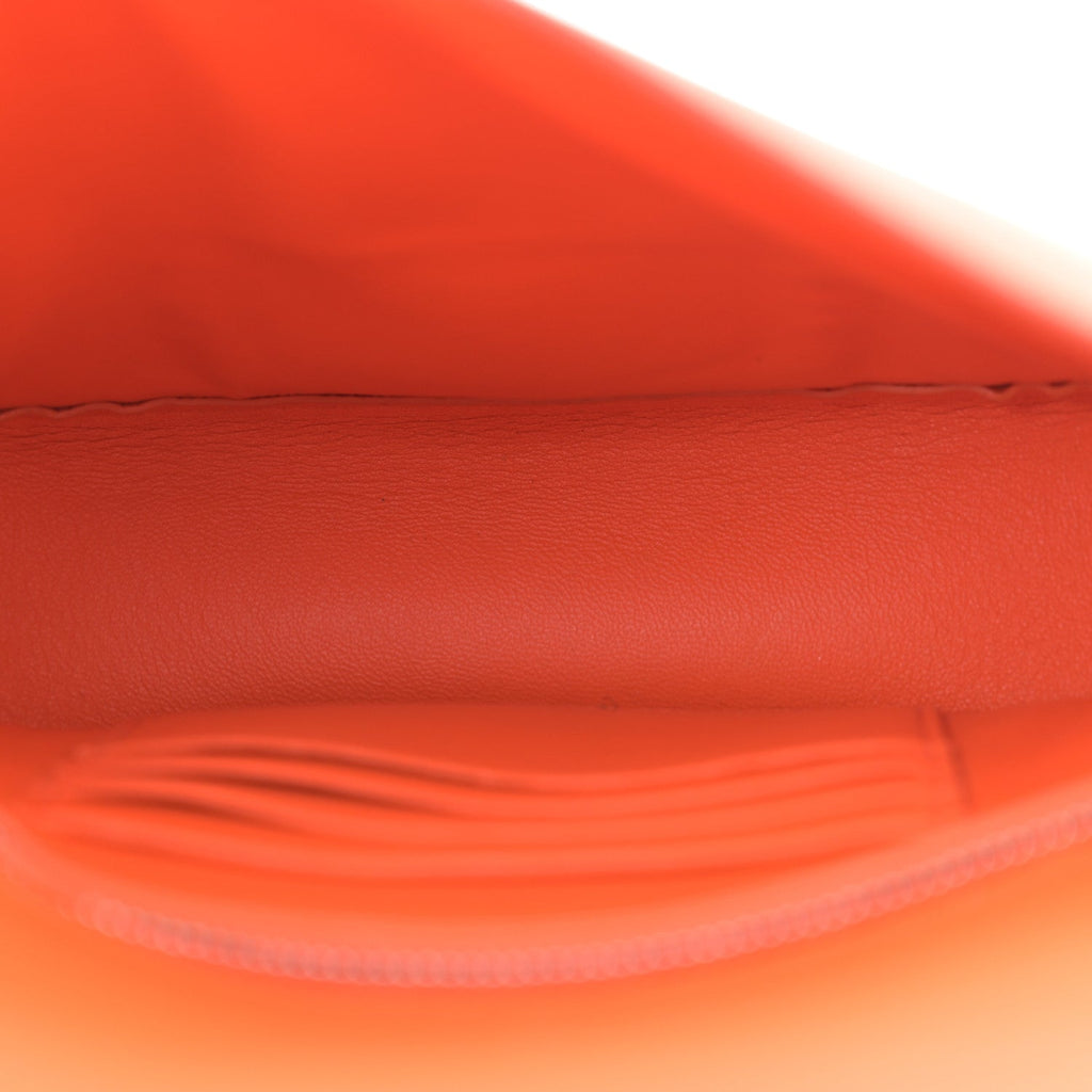 Grained Calfskin Small Trotteur Orange