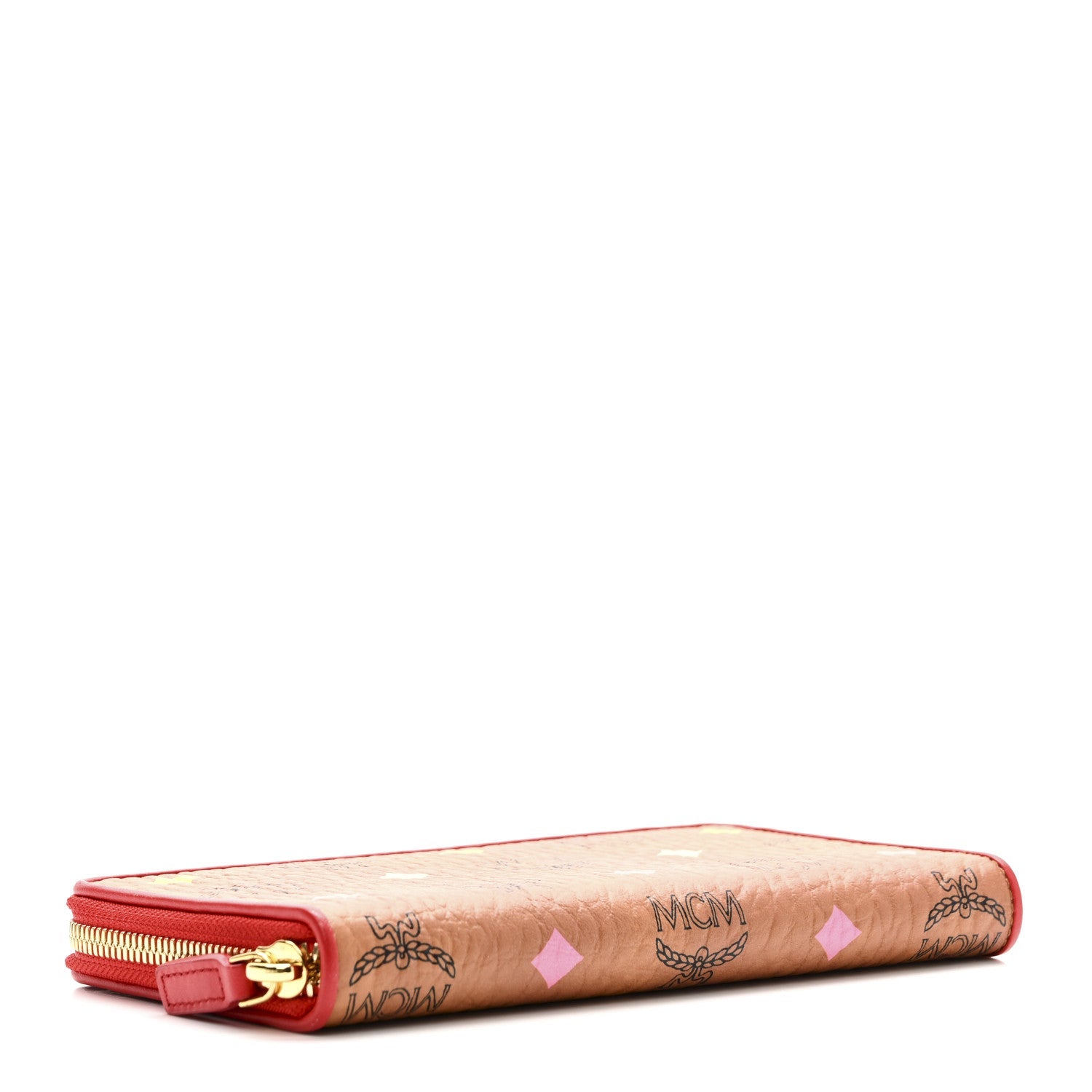 Skyoptic Visetos Zip Around Wallet Cognac Red