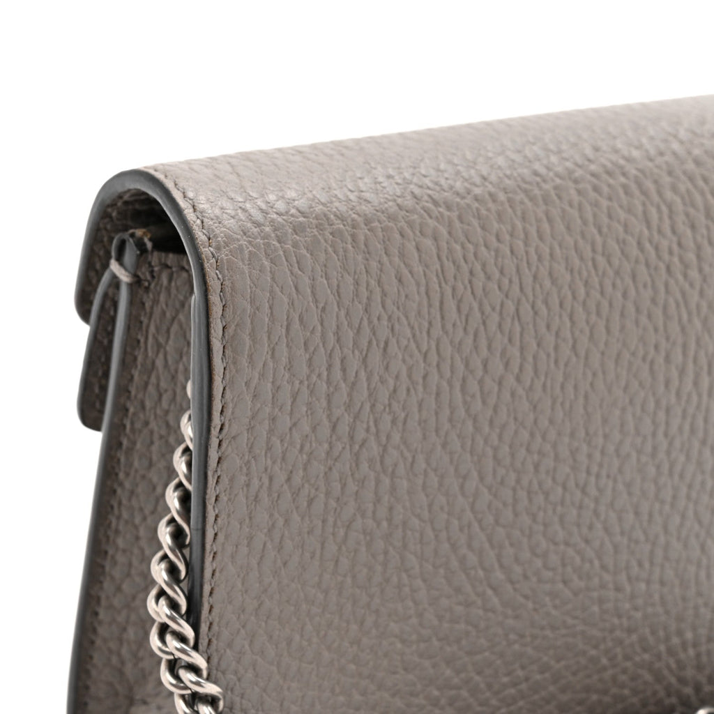 Dollar Calfskin Crystal Super Mini Dionysus Shoulder Bag Dusty Grey Black Diamond