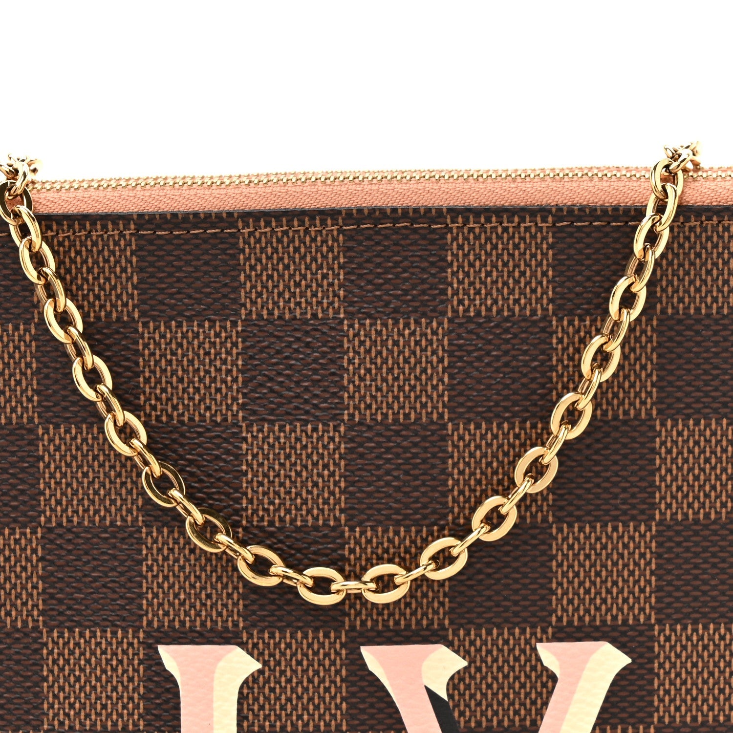 Damier Ebene Double Zip Pochette