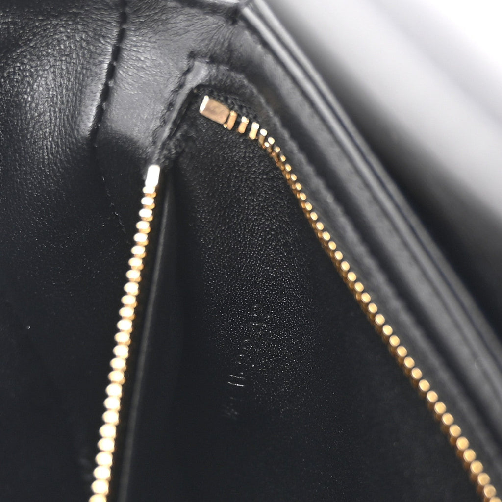 Shiny Calfskin Besace Clea Triomphe Black
