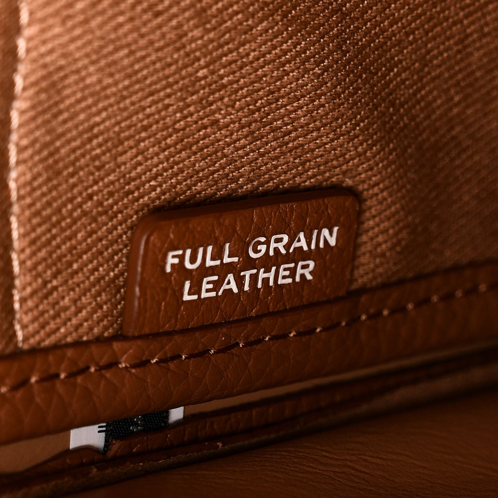 Grained Calfskin Small The Tote Bag Argan Oil