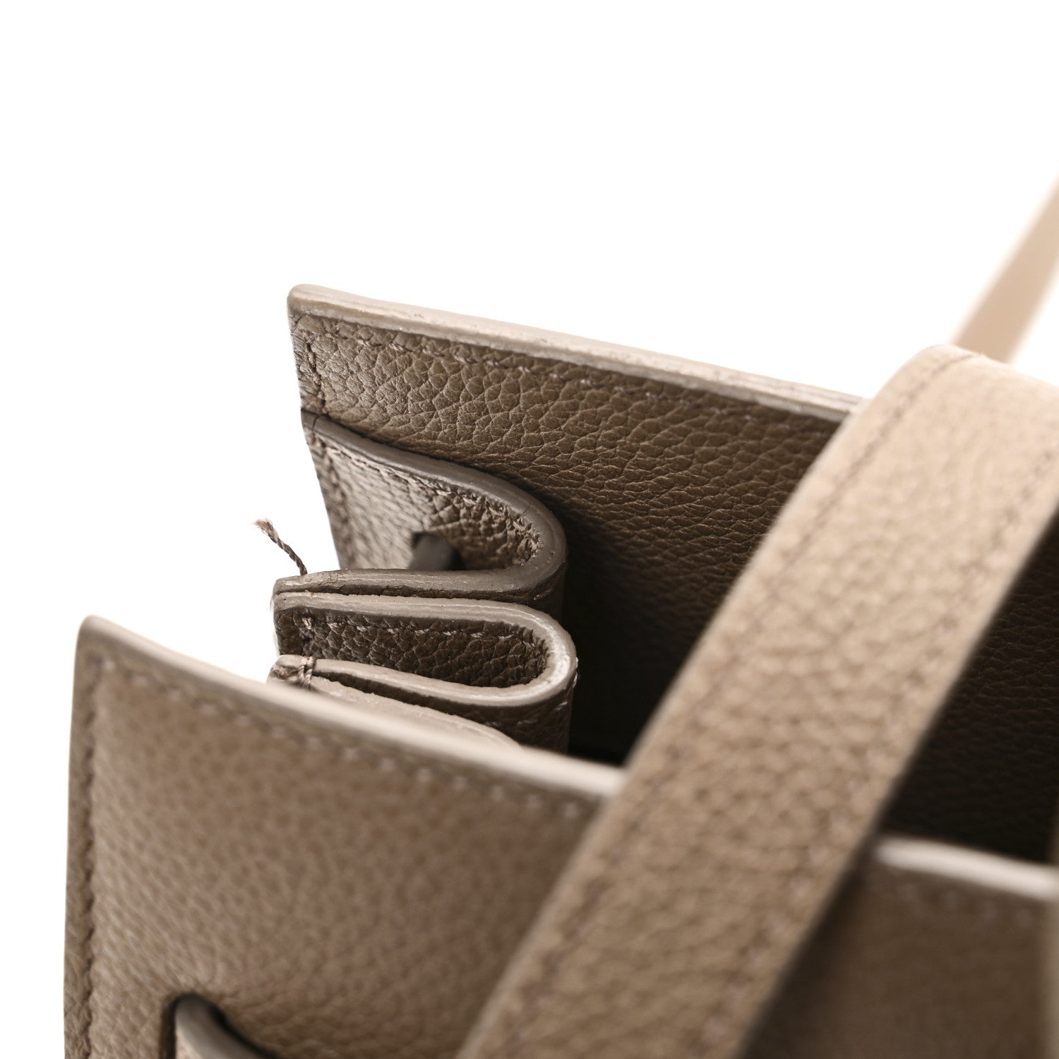 Grained Calfskin Baby Sac De Jour Taupe