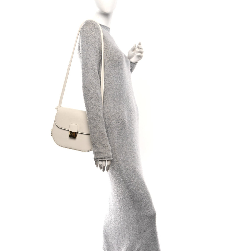 Calfskin Small Desiree Crossbody Bag Chalk