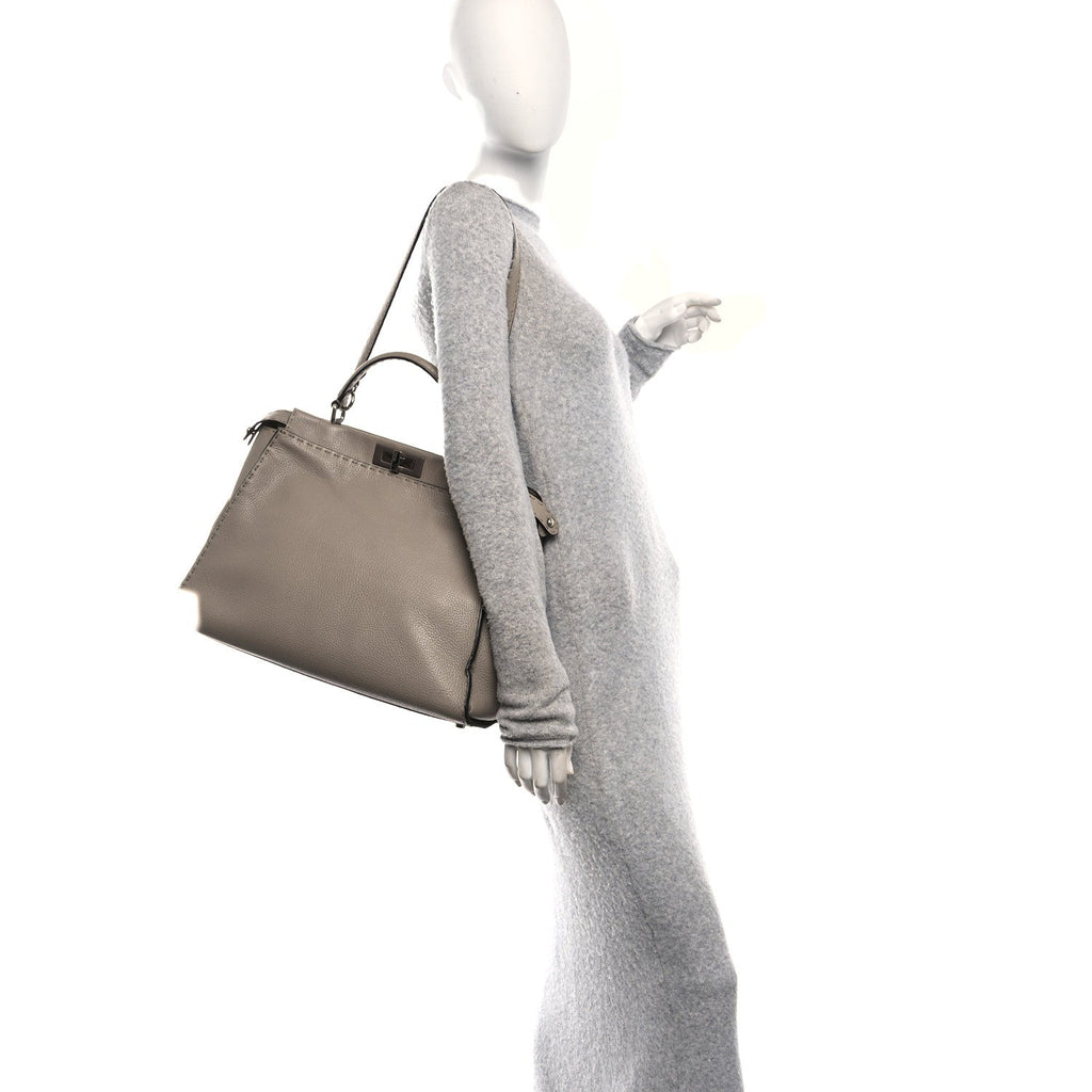 Cuoio Romano Selleria Large Peekaboo Iconic Satchel Corda